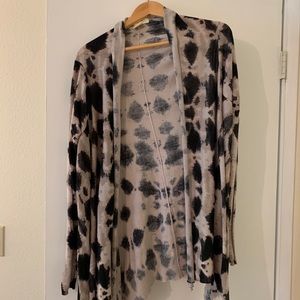 Billabong multi-color print long sleeve drape cardigan